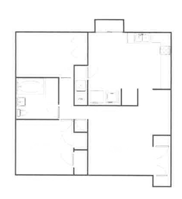 1 Story-2 Bedroom Floor Plan Image
